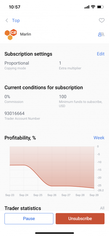 R StocksTrader - Trader's details