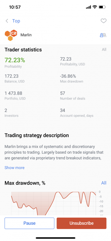 R StocksTrader - Trader's details