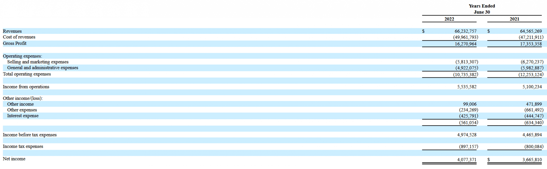 Millennium Group International Holdings Limited's financial results